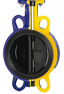 Затвор дисковый поворотный ZETKAMA 497B-XXX-CA6 чугунный межфланцевый PN16 с редуктором