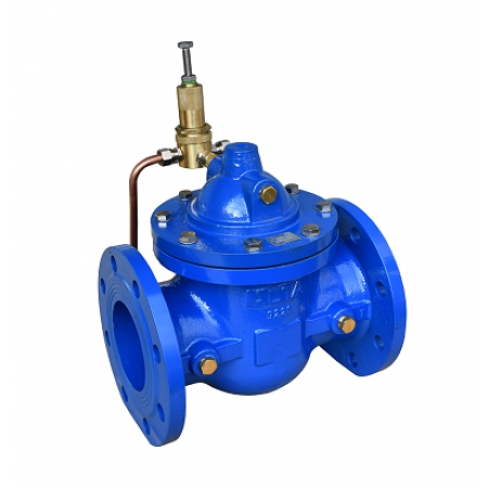 Мембранно-плунжерный регулятор давления «после себя» с пилотным управлением АСТА серии Р02-02 чугунный фланцевый PN16