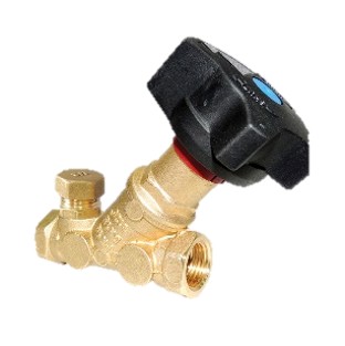 Клапан балансировочный STAD-BY латунный резьбовой с дренажом без измерительных ниппелей PN16