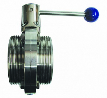 Затвор дисковый поворотный Genebre 2941E нержавеющая сталь резьба-резьба PN10