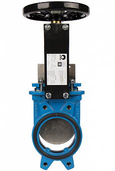 Задвижка шиберная СМО AB-01-HW(N)-E чугунная межфланцевая штурвал PN3 – PN10