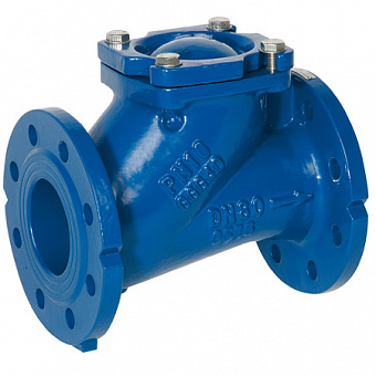 Клапан обратный шаровый Genebre 2453 чугунный фланцевый PN16