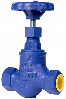 Вентиль запорный Zetkama 201 чугунный резьбовой PN16