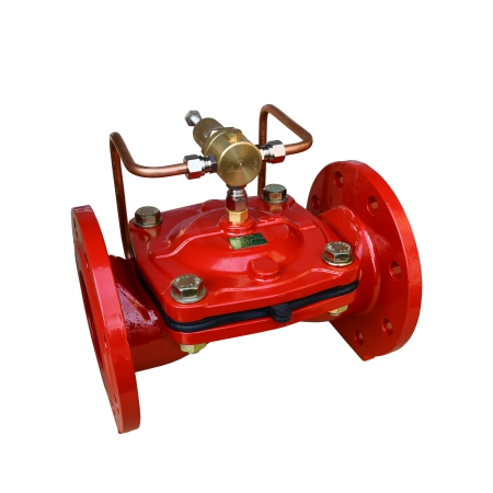 Мембранный регулятор давления «после себя» с пилотным управлением АСТА серии Р01-02 чугунный фланцевый PN16