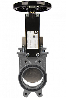 Задвижка шиберная СМО AB-02-HW(N)-E нерж. сталь межфланцевая штурвал