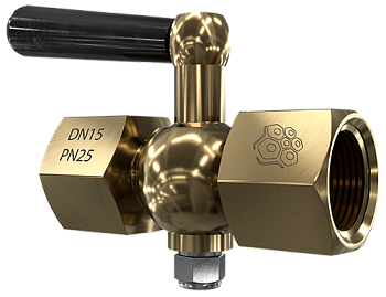 Кран пробковый латунный трёхходовой под манометр РАШВОРК 777, DN15 PN25 Кран пробковый латунный трёхходовой под манометр РАШВОРК 777, DN15 PN25