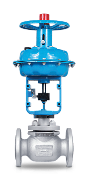 Клапан регулирующий КПСР серии 230 двухходовой с пневмоприводом стальной фланцевый PN40