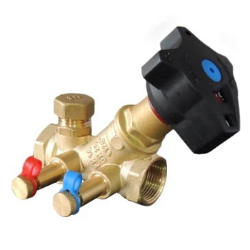 Клапан балансировочный STAD-BY латунный резьбовой с дренажом и измерительными ниппелями, PN16