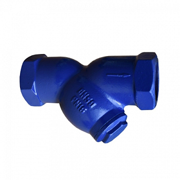 Фильтр сетчатый АСТА серии Ф111 чугунный муфтовый со сливной пробкой PN16