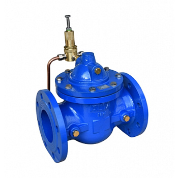 Мембранно-плунжерный регулятор давления «после себя» с пилотным управлением АСТА серии Р02/02 чугунный фланцевый PN16