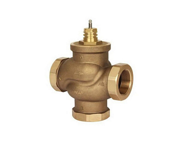 Клапан регулирующий трехходовой Danfoss VRB3 резьбовой, корпус бронза, с электроприводом, PN16
