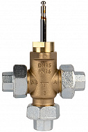 Клапан регулирующий трехходовой IMI TA CV316 RGA бронзовый с комплектом накидных гаек PN16