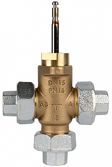 Клапан регулирующий трехходовой IMI TA CV316 RGA, бронзовый с комплектом накидных гаек PN16