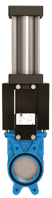 Задвижка шиберная VALSTOK VAB-013-DA-NBR чугунная межфланцевая с пневмоприводом PN4 – PN10 Задвижка шиберная VALSTOK VAB-013-DA-NBR чугунная межфланцевая с пневмоприводом PN4 – PN10