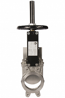 Задвижка шиберная СМО A-02-HW-E нержавеющая межфланцевая штурвал PN4 – PN10 Задвижка шиберная СМО A-02-HW-E нержавеющая межфланцевая штурвал PN4 – PN10
