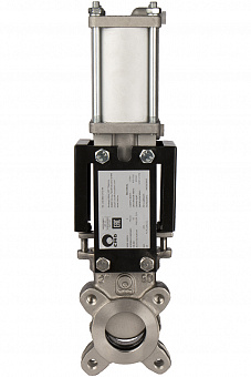 Задвижка шиберная СМО A-02-DA-E нержавеющая сталь межфланцевая с пневмоприводом PN4 – PN10 Задвижка шиберная СМО A-02-DA-E нержавеющая сталь межфланцевая с пневмоприводом PN4 – PN10