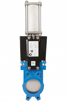 Задвижка шиберная VALSTOK VA-013-01-DA-NBR чугунная межфланцевая с пневмоприводом PN4 – PN10 Задвижка шиберная VALSTOK VA-013-01-DA-NBR чугунная межфланцевая с пневмоприводом PN4 – PN10